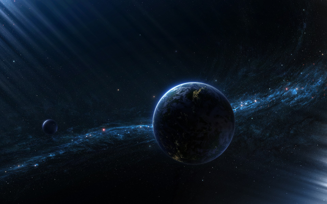 1920x1200 pix. Wallpaper planet, space, Earth, Milky Way, stars