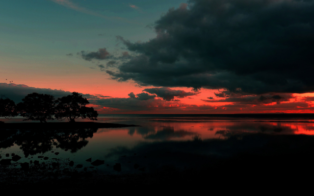 2048x1372 pix. Wallpaper clouds, reflection, Australia, nature, sunrise
