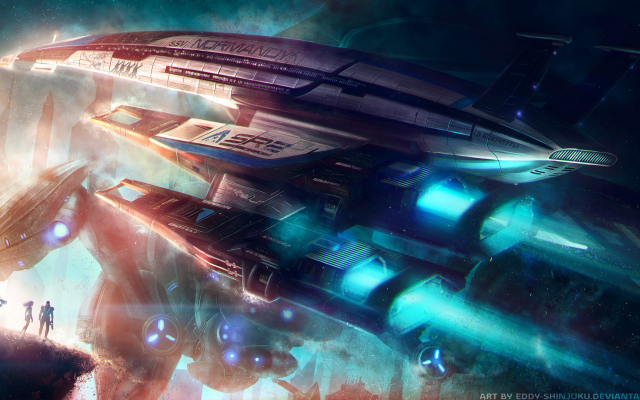 2560x1440 pix. Wallpaper Mass Effect, Normandy SR-2, video games, spaceship