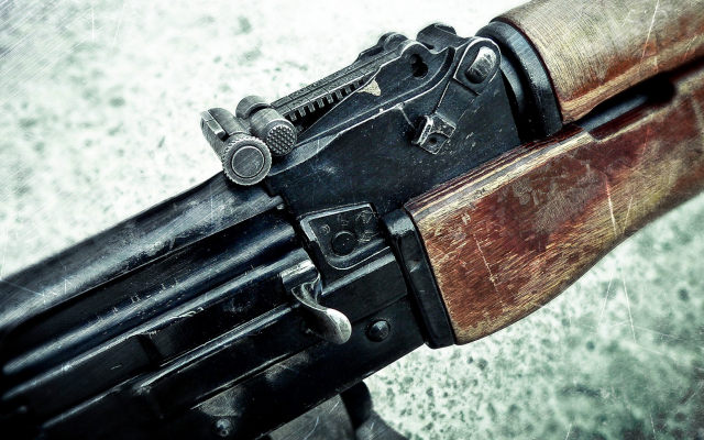 2560x1440 pix. Wallpaper gun, kalashnikov, AK-47, assault rifle