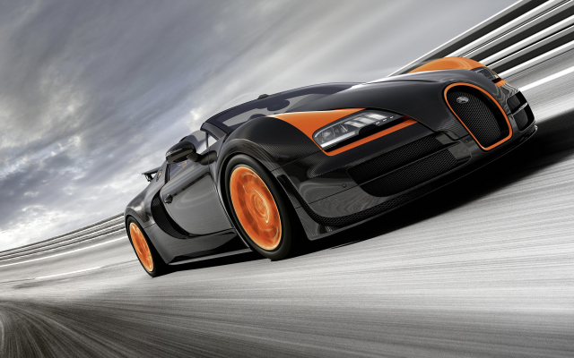 2560x1600 pix. Wallpaper Bugatti Veyron Grand Sport Vitesse, car, Bugatti Veyron, Bugatti, race tracks, motion blur