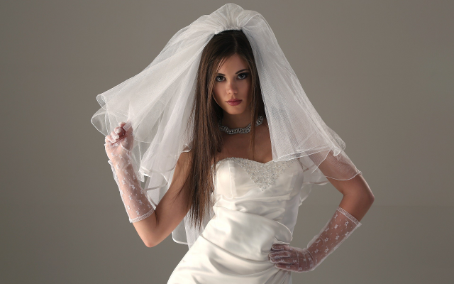 1920x1200 pix. Wallpaper little caprice, women, model, brunette, wedding dress, veils, bride