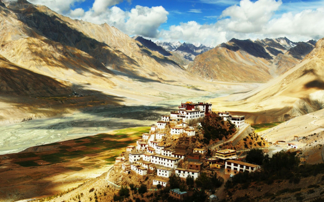1920x1080 pix. Wallpaper Tibet, monastery, Himalayas, mountains, nature
