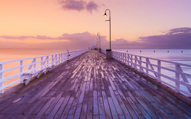 1920x1080 pix. Wallpaper pier, dock, australia, sunset, nature, ocean