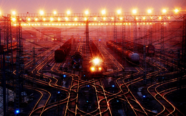 2560x1440 pix. Wallpaper train, rail yard, railyard, Shanghai, China, railway, railroad