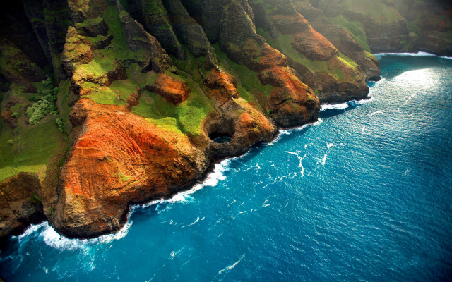1920x1200 pix. Wallpaper kauai, jurassic park, na pali, kalalau, ocean, hawaii, sea, nature, usa