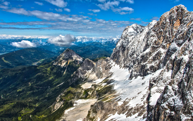 1920x1199 pix. Wallpaper alps, austria, snowy peaks, mountains, landscape, nature