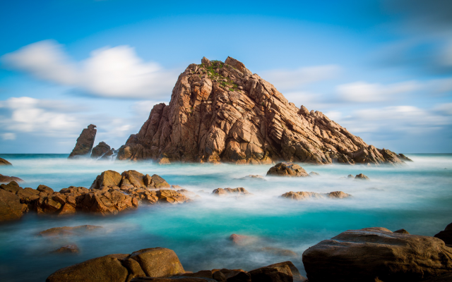 2048x1278 pix. Wallpaper sugarloaf rock, australia, nature, sea, rock, ocean