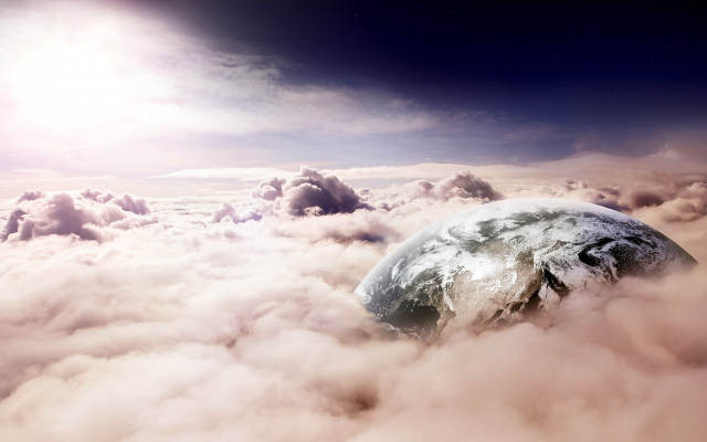 1920x1080 pix. Wallpaper fantasy art, space, planet, clouds