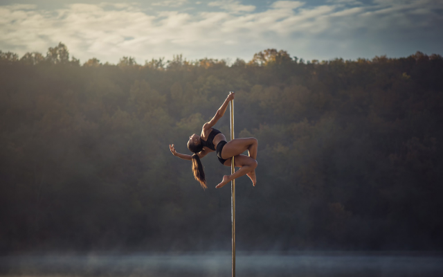 2000x1335 pix. Wallpaper gymnastics, women, sports, fog, mist, water, dance, gym