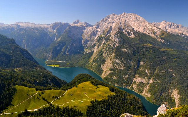 2880x1920 pix. Wallpaper konigssee lake, berchtesgaden alps, alps, bavaria, germany, mountains, nature