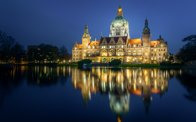 2048x1365 pix. Wallpaper new town hall, maschpark, hanover, lower saxony, germany, city, reflection