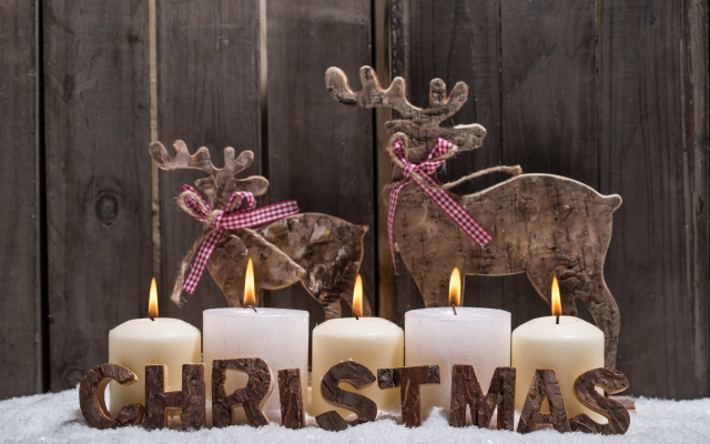 5000x3336 pix. Wallpaper christmas, new year, candle, deer, toy