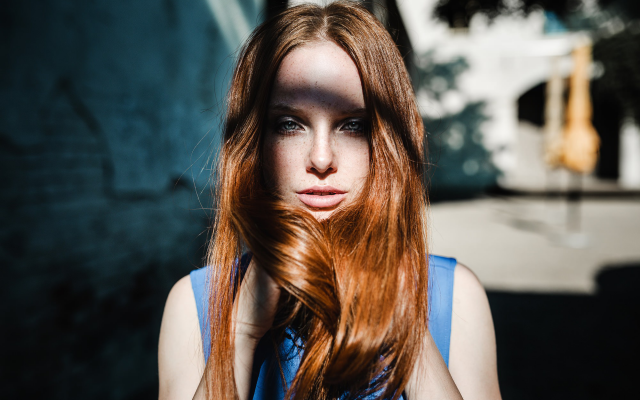 2000x1333 pix. Wallpaper women, model, redhead, face, portrait, freckles