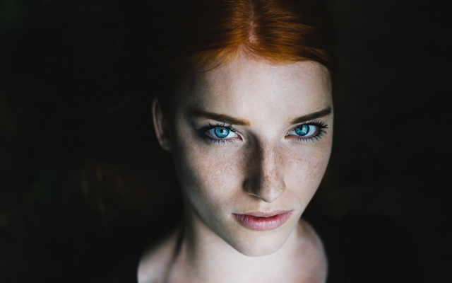 2000x1333 pix. Wallpaper women, model, portrait, face, redhead, women with glasses, blue eyes