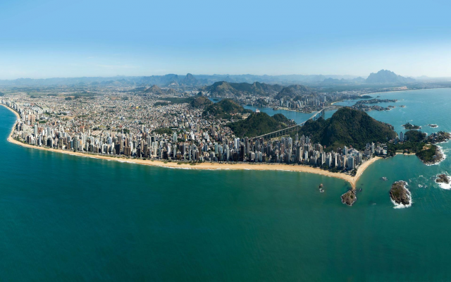 2048x1202 pix. Wallpaper vila velha, brazil, cityscape, city, sea, water