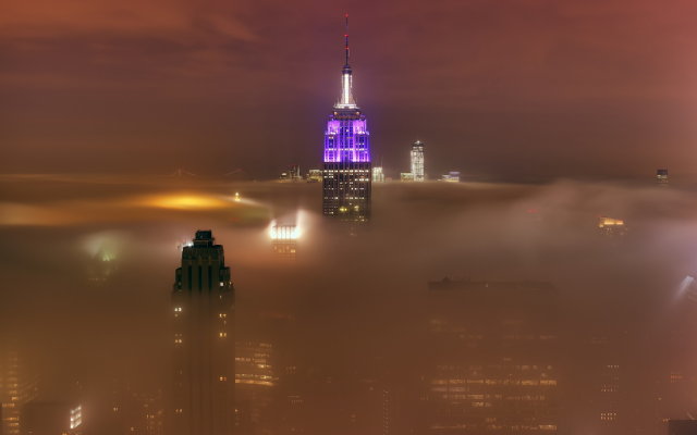 2048x1280 pix. Wallpaper new york, empire state buildin, cityscape, city, mist, building, skyscrapers, fog