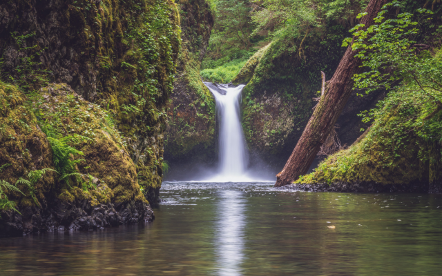 2000x1333 pix. Wallpaper punchbowl falls, columbia river gorge, waterfall, river, nature