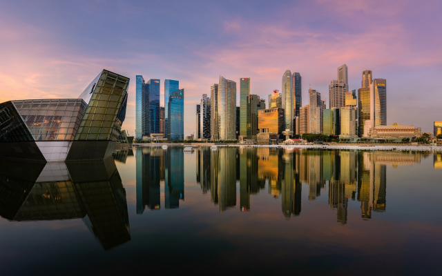 1920x1160 pix. Wallpaper louis vuitton singapore marina bay, singapore, skyscrapers, reflections, water, city