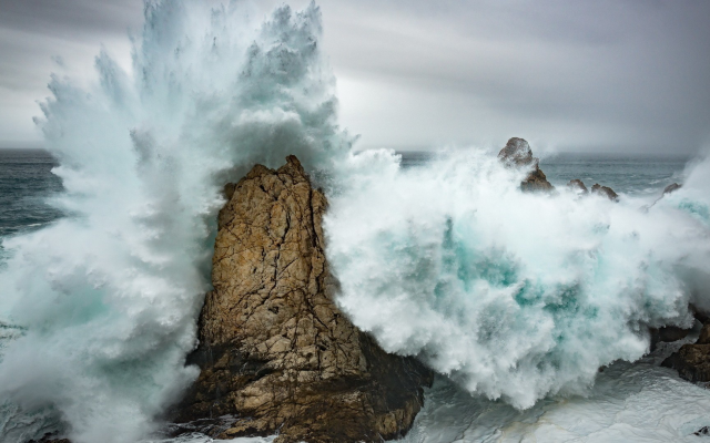 1920x1080 pix. Wallpaper water, nature, landscape, sea, waves, rock, splashes