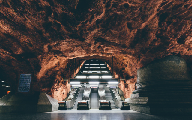 1999x1333 pix. Wallpaper stockholm, underground, subway, metro, escalator, sweden, city