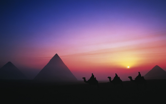 1920x1080 pix. Wallpaper pyramids of giza, pyramid, sunset, desert, nature, landscape, monument, monuments, egypt