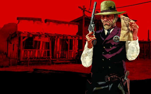 5100x3300 pix. Wallpaper marshal johnson, red dead redemption, video games, gun, hat