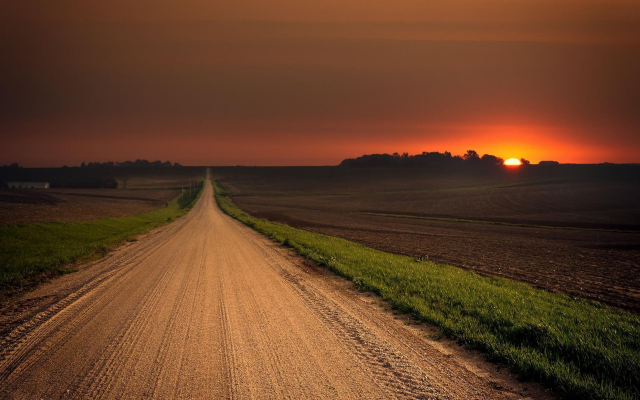 1920x1200 pix. Wallpaper road, sunset, field, nature, road