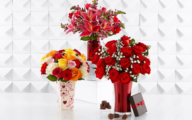 1920x1080 pix. Wallpaper flowers, roses, chocolate, lilies, romance, tulips, bouquets
