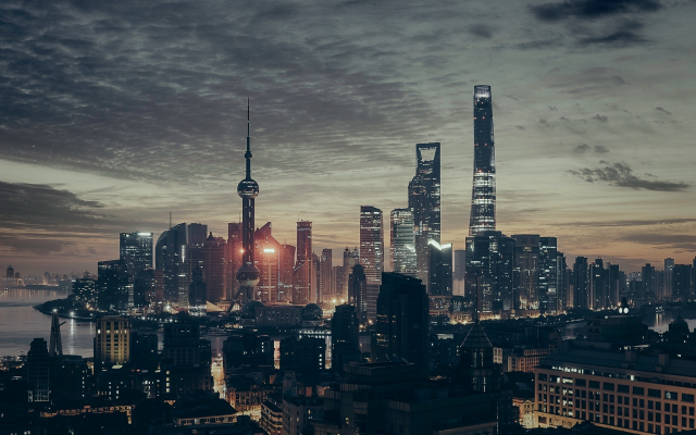 2560x1440 pix. Wallpaper shanghai, china, cityscape, city, night, skyscrapers