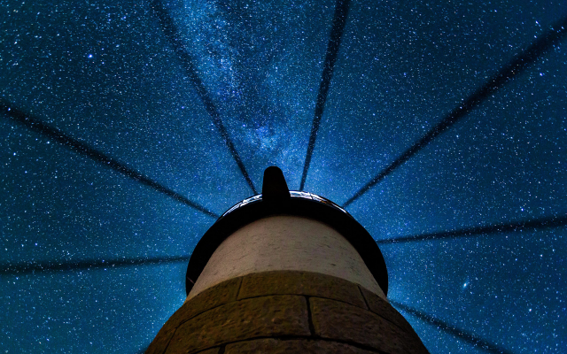 1920x1200 pix. Wallpaper marshall point lighthouse, port clyde, maine, usa, lighthouse, night, stars, nature
