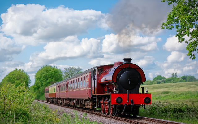 5973x3982 pix. Wallpaper mid-norfolk railway, england, train, railroad, rails