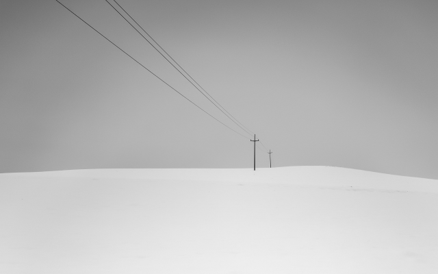 1920x1274 pix. Wallpaper snow, winter, minimalism, simple, transmission lines