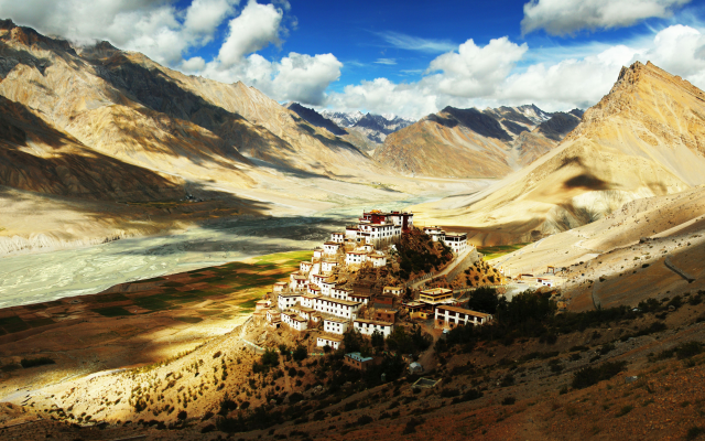 5000x2561 pix. Wallpaper landscape, Tibet, mountains
