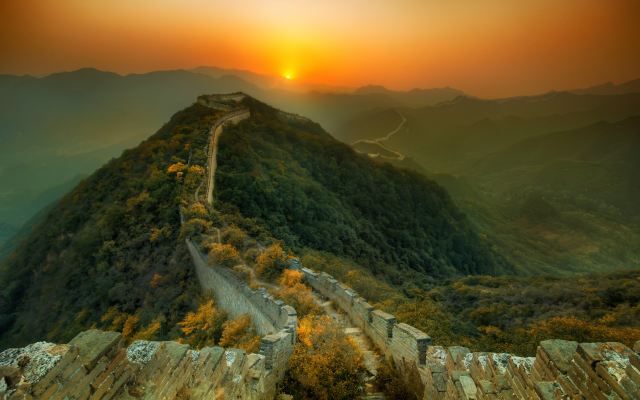 5934x3864 pix. Wallpaper nature, walls, Great Wall of China, mountain, landscape
