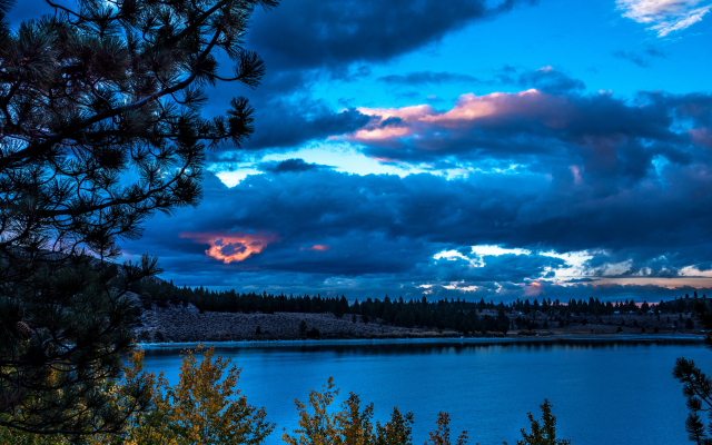 3900x2500 pix. Wallpaper june lake, california, usa, night, clouds, nature, landscape, lake