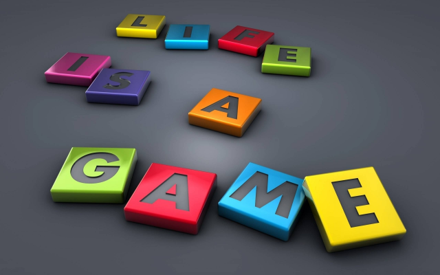 2560x1600 pix. Wallpaper life is a game, 3d, graphics, word