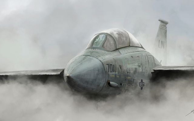 1986x1080 pix. Wallpaper military aircraft, dust, smoke, art, aviation, jet fighter, jet aircraft