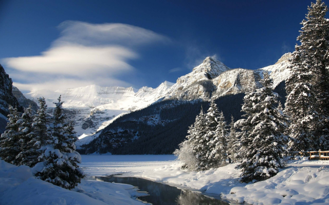 2560x1568 pix. Wallpaper lake louise, winter, mountains, snow, beautiful, nature, tree, banff national park, alberta, canada