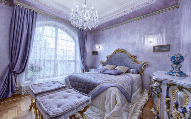 7360x4912 pix. Wallpaper interior, bedroom, bed, window, chandelier, curtains