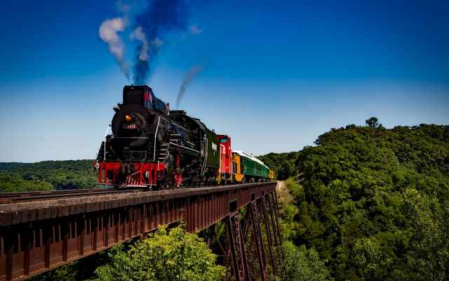 2200x1595 pix. Wallpaper japanese steam train, js 8419, boone and scenic valley railroad, train, locomotive, railway, landscape, nature, bridge, steam train, rails