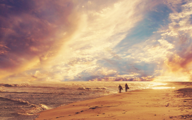 2560x1920 pix. Wallpaper beach, sea, waves, clouds, summer, surfing, sunset, beach, nature