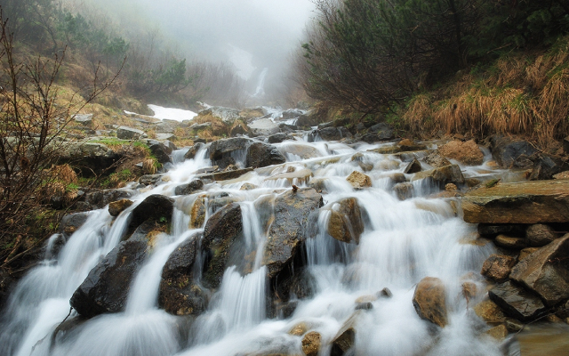 1920x1284 pix. Wallpaper carpathian mountains, forest, rocks, waterfall, stream, river, nature