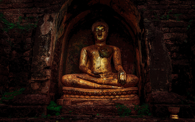 3554x1999 pix. Wallpaper statue, buddha, lord gautama buddha