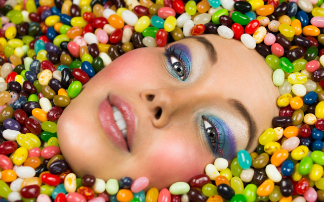 2560x1600 pix. Wallpaper sweets, portrait, candies, abstract, colorful, face