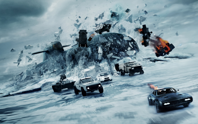 5680x3195 pix. Wallpaper the fate of the furious, movies, submarine, cars, ice, winter
