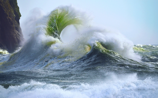 2157x1416 pix. Wallpaper ocean, waves, nature, splash, sea