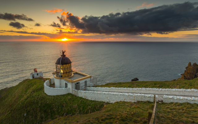4916x2772 pix. Wallpaper st. abbs lighthouse, berwickshire, scotland, lighthouse, sea, beautiful, nature, clouds