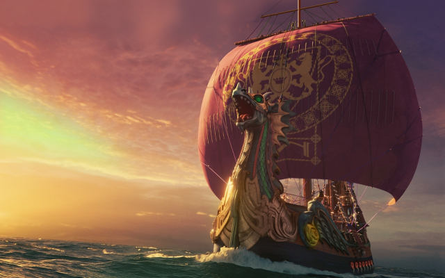 2560x1839 pix. Wallpaper sailboat, sea, dragon, boat, ship, the chronicles of narnia: the voyage of the dawn treader, movies