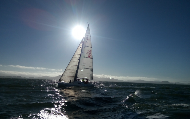 4192x3104 pix. Wallpaper regatta, sea, sailboat, sport, sun, waves, nature